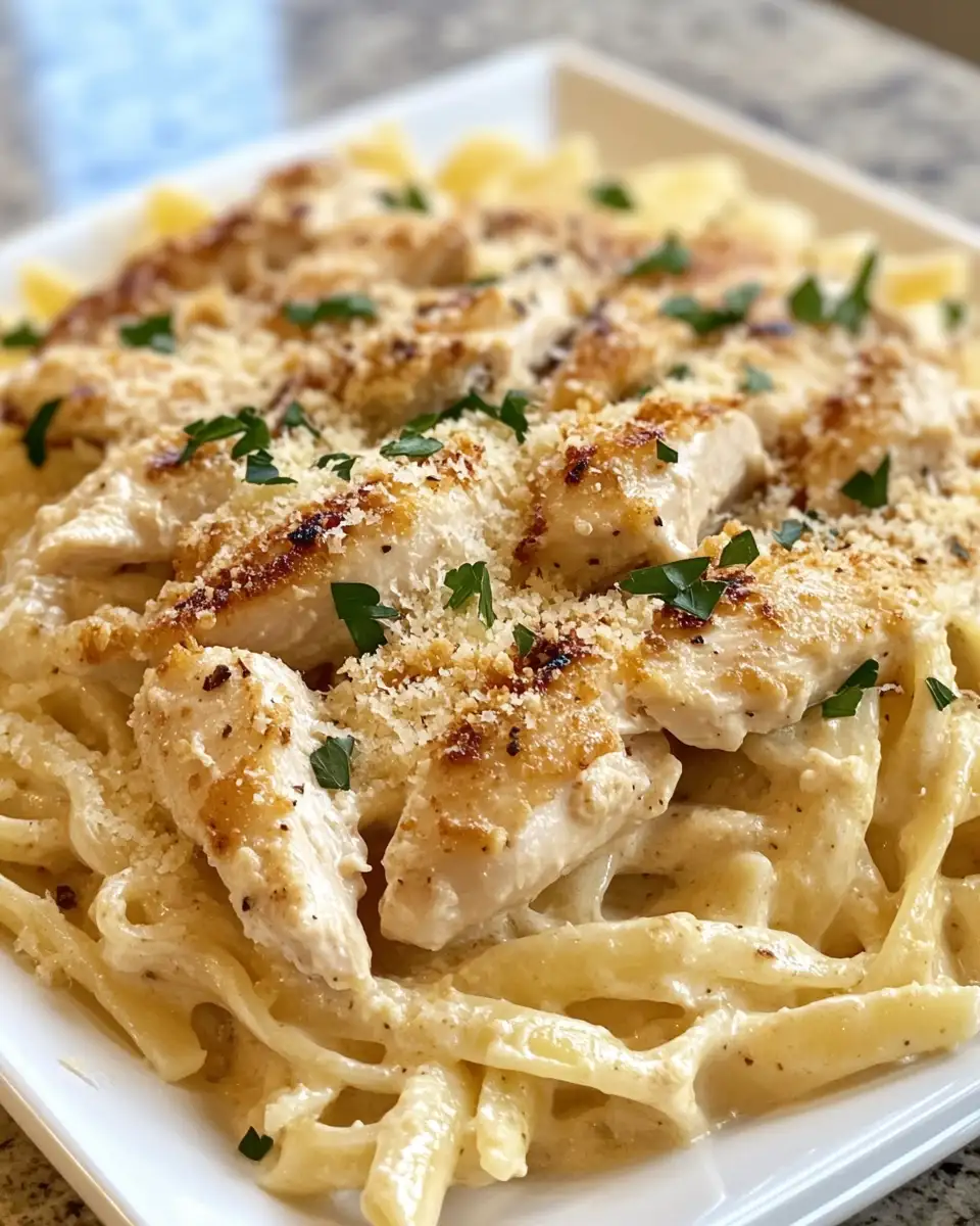 Indulge in Irresistible Creamy Garlic Parmesan Chicken Pasta Bliss 4 Final dish - Indulge in Irresistible Creamy Garlic Parmesan Chicken Pasta Bliss