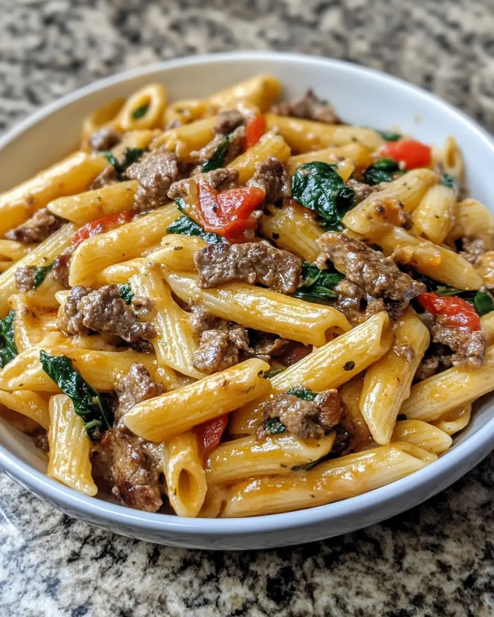 Mouthwatering Philly Cheese Steak Pasta: Perfect for Family Dinners 6 Final dish - Mouthwatering Philly Cheese Steak Pasta: Perfect for Family Dinners