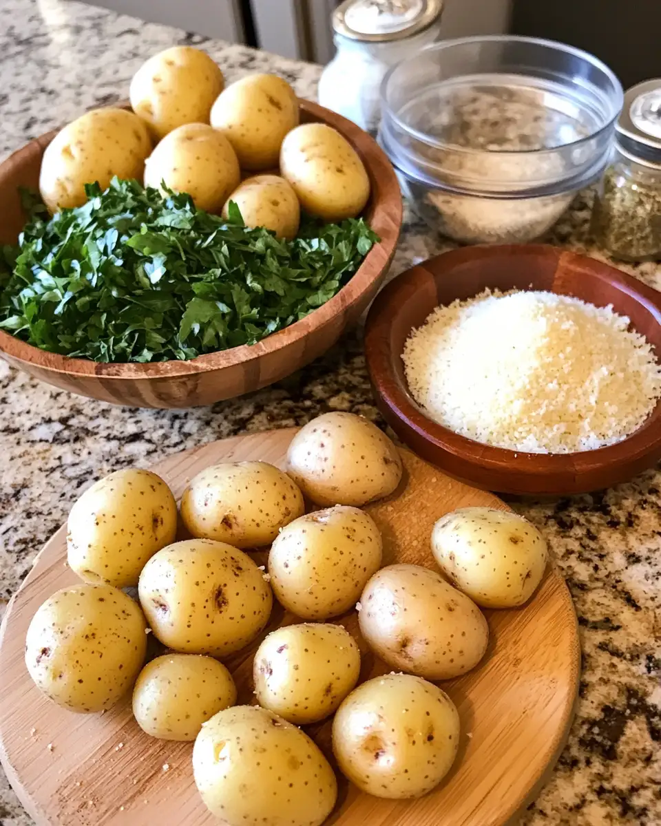 Ingredients for Irresistibly Delicious Roasted Garlic Parmesan Potatoes Recipe