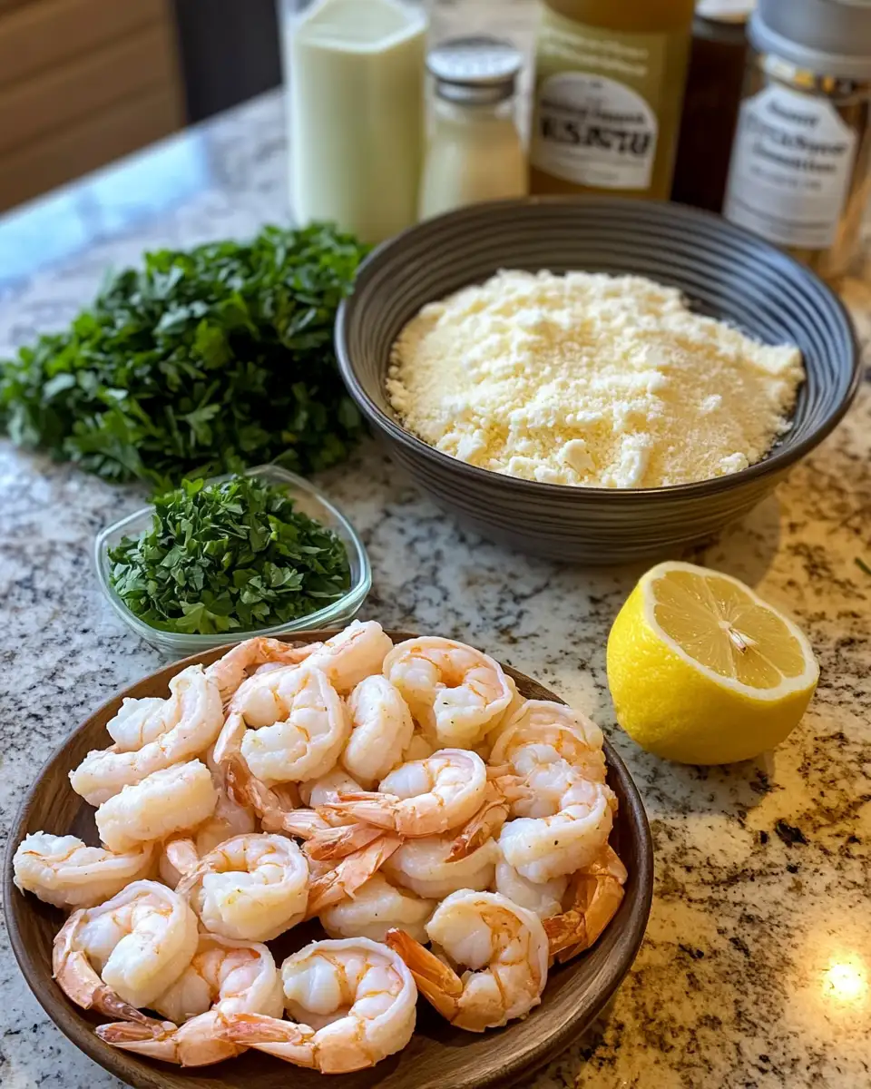 Ingredients for Savor the Simplicity: Easy Creamy Garlic Shrimp Delight