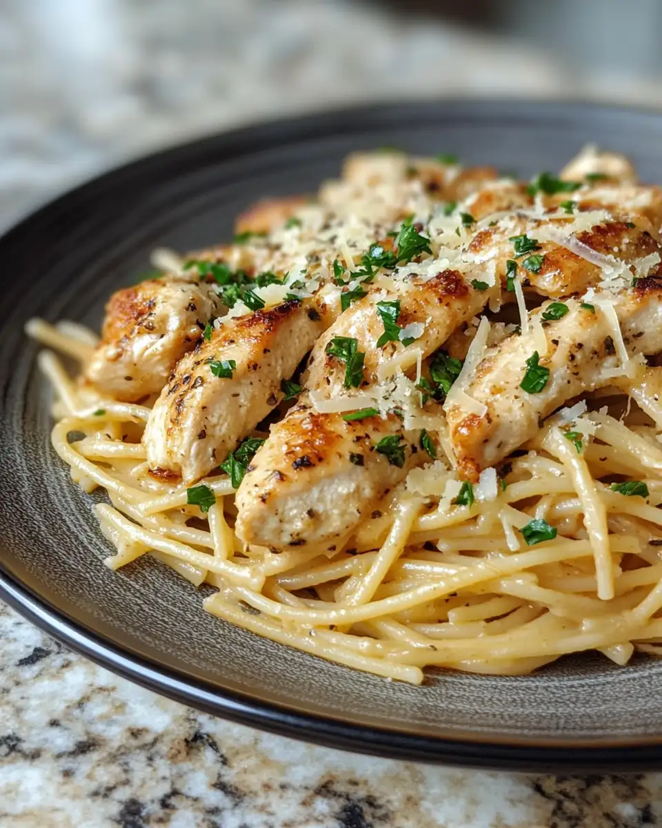 Weeknight Wonder: Easy Parmesan Chicken Pasta Delight 6 Final dish - Weeknight Wonder: Easy Parmesan Chicken Pasta Delight