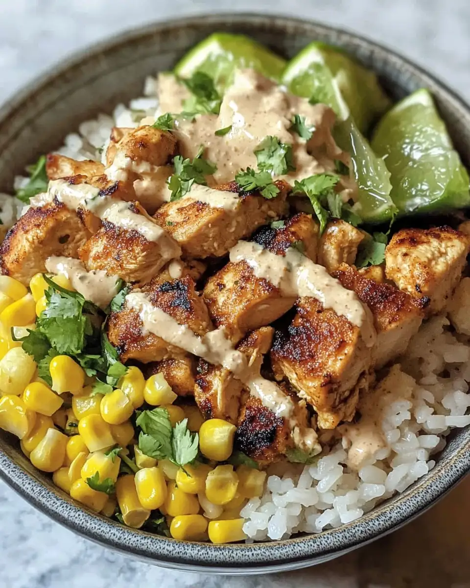 Irresistibly Easy Street Corn Chicken Rice Bowl Recipe for Busy Weeknights - Featured Image