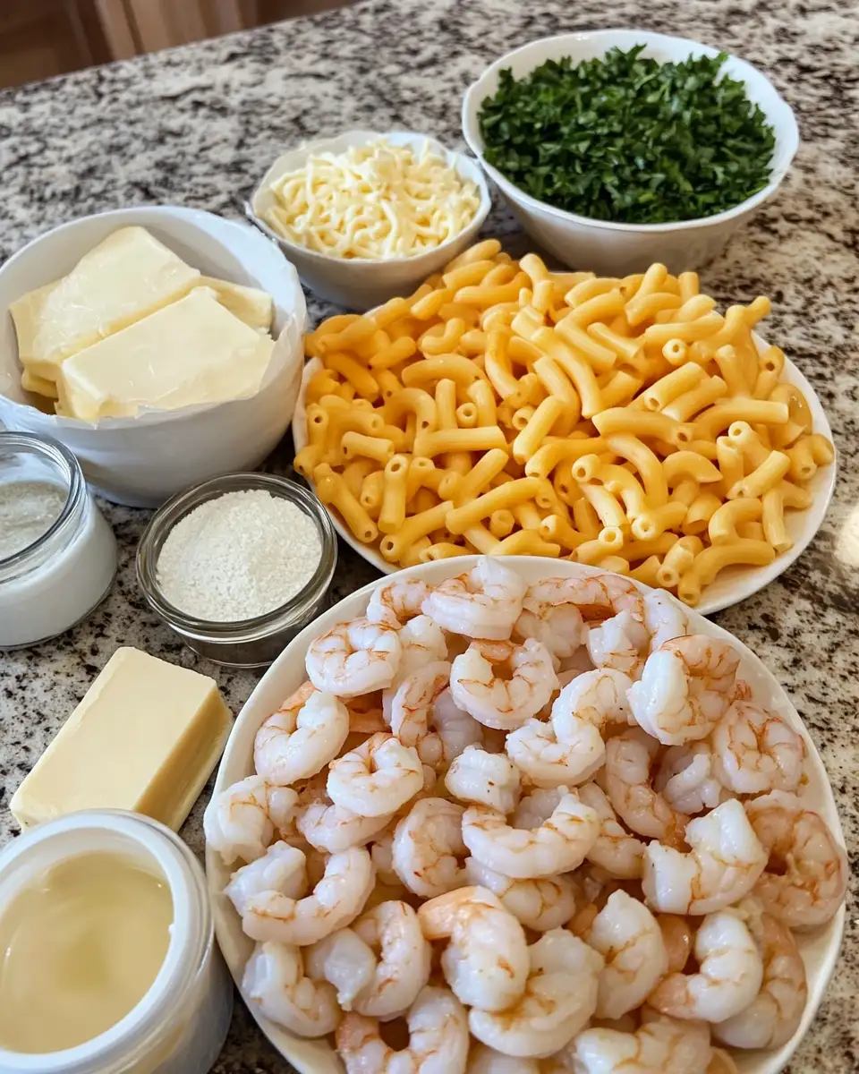 Savor the Explosion of Flavor with Garlic Butter Shrimp & Mac Waffle Sandwich Bombs 4 Ingredients for Savor the Explosion of Flavor with Garlic Butter Shrimp & Mac Waffle Sandwich Bombs