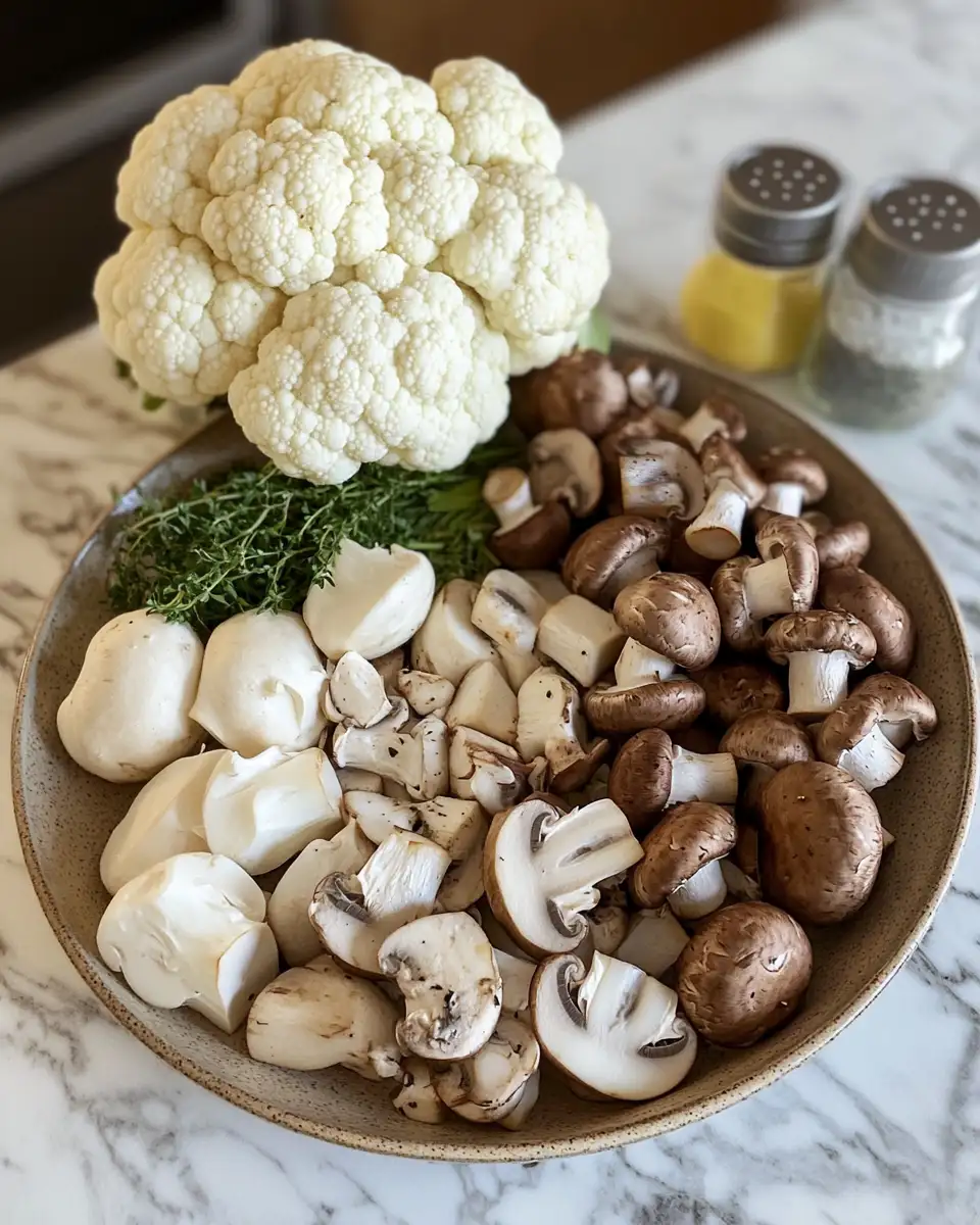 Savor the Flavor: Garlic Cauliflower Mushroom Skillet Magic 4 Ingredients for Savor the Flavor: Garlic Cauliflower Mushroom Skillet Magic