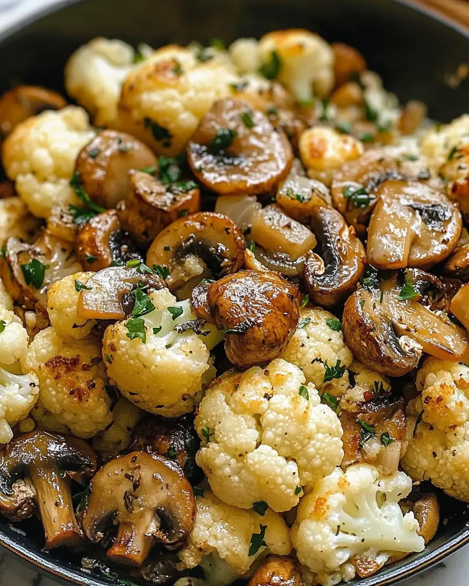 Savor the Flavor: Easy Garlic Mushroom Cauliflower Skillet Recipe - Featured Image