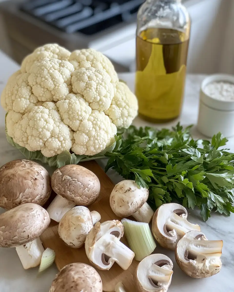 Savor the Flavor: Easy Garlic Mushroom Cauliflower Skillet Recipe 4 Ingredients for Savor the Flavor: Easy Garlic Mushroom Cauliflower Skillet Recipe
