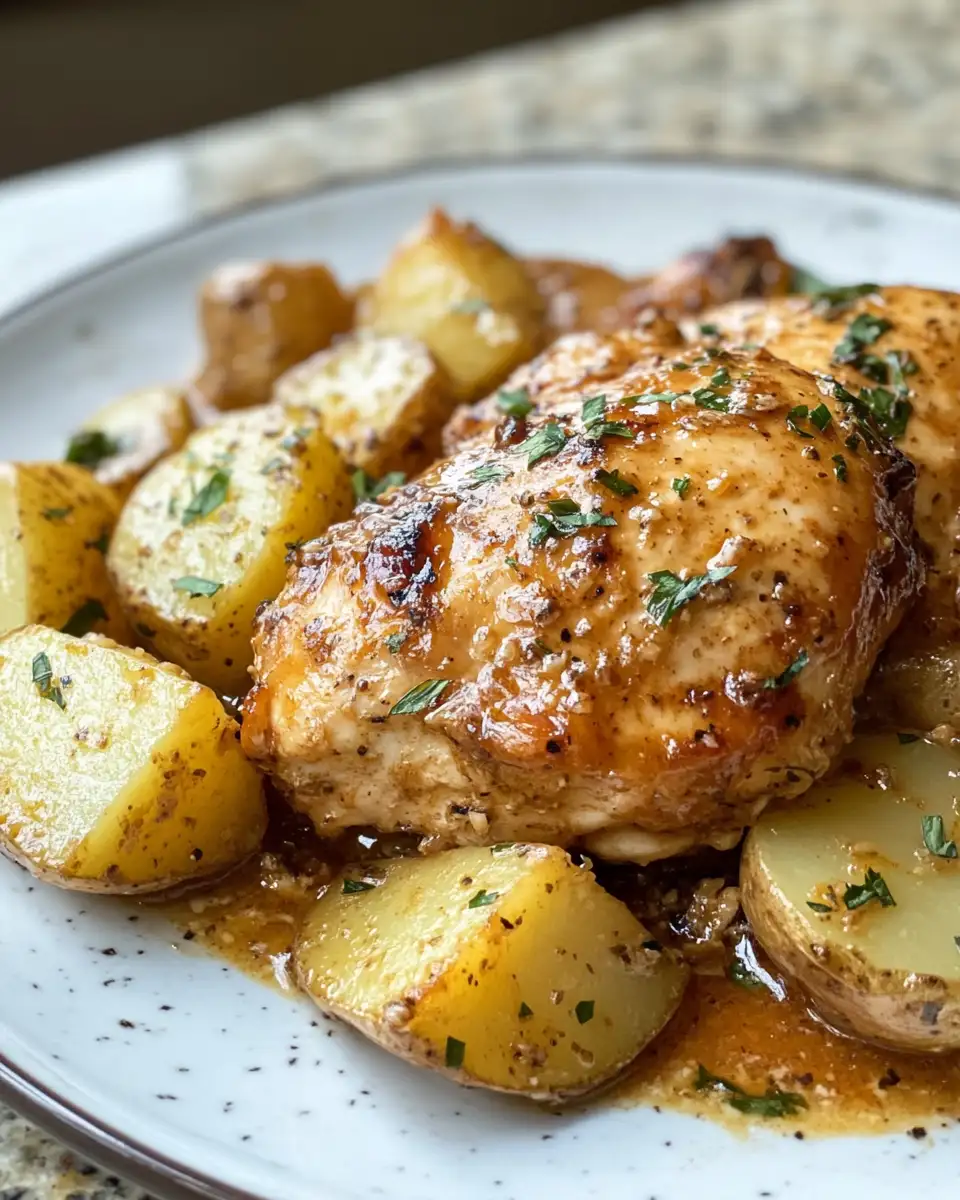 Savor the Flavor: Garlic Parmesan Crockpot Chicken and Potatoes 6 Final dish - Savor the Flavor: Garlic Parmesan Crockpot Chicken and Potatoes