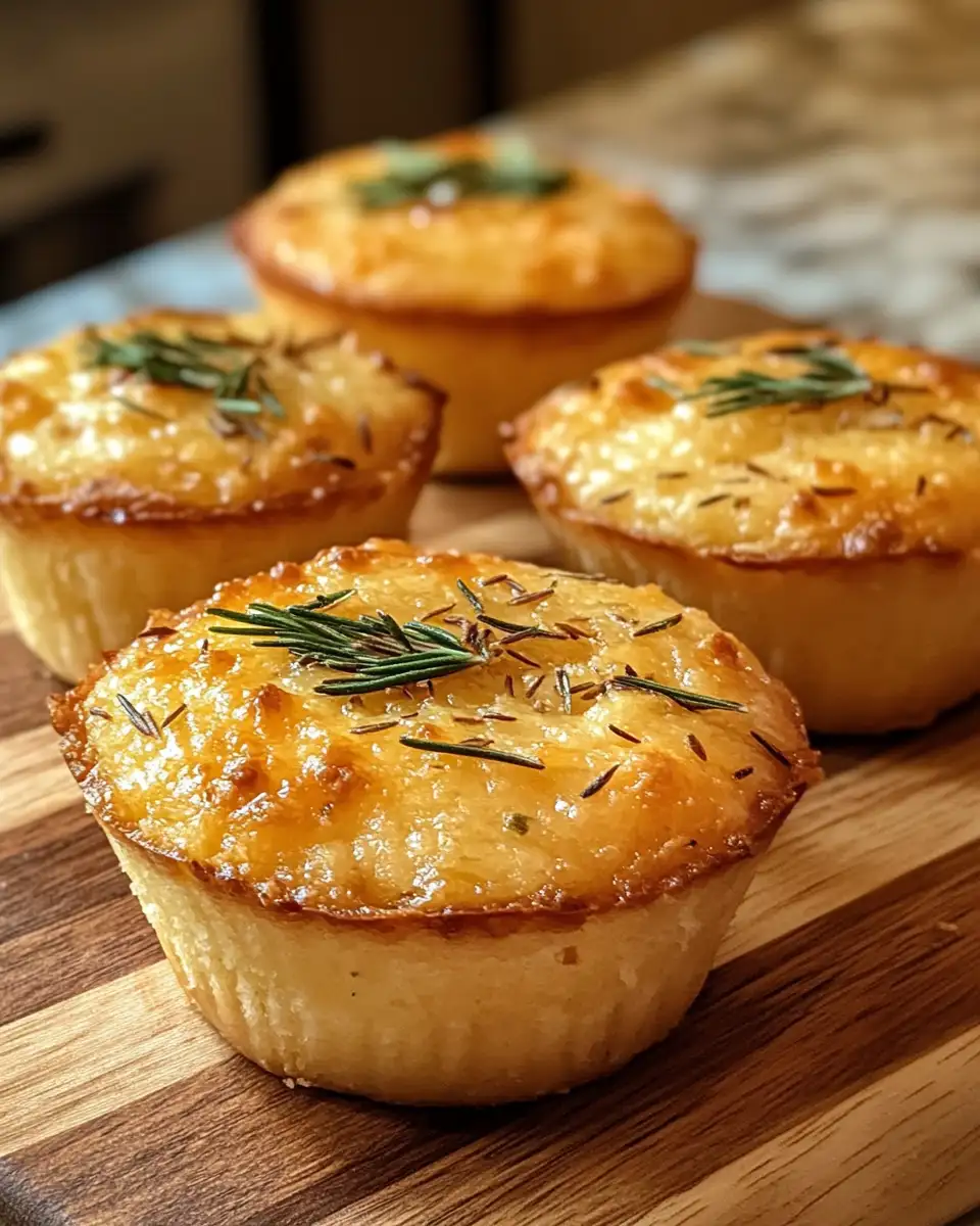 Final dish - Golden Crust Garlic Rosemary Focaccia Muffins: Your New Favorite Bite