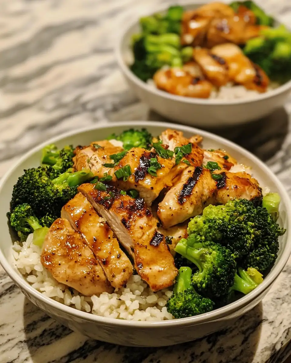 Final dish - Savor the Flavor: Grilled Chicken and Broccoli Bowls with Creamy Garlic Sauce