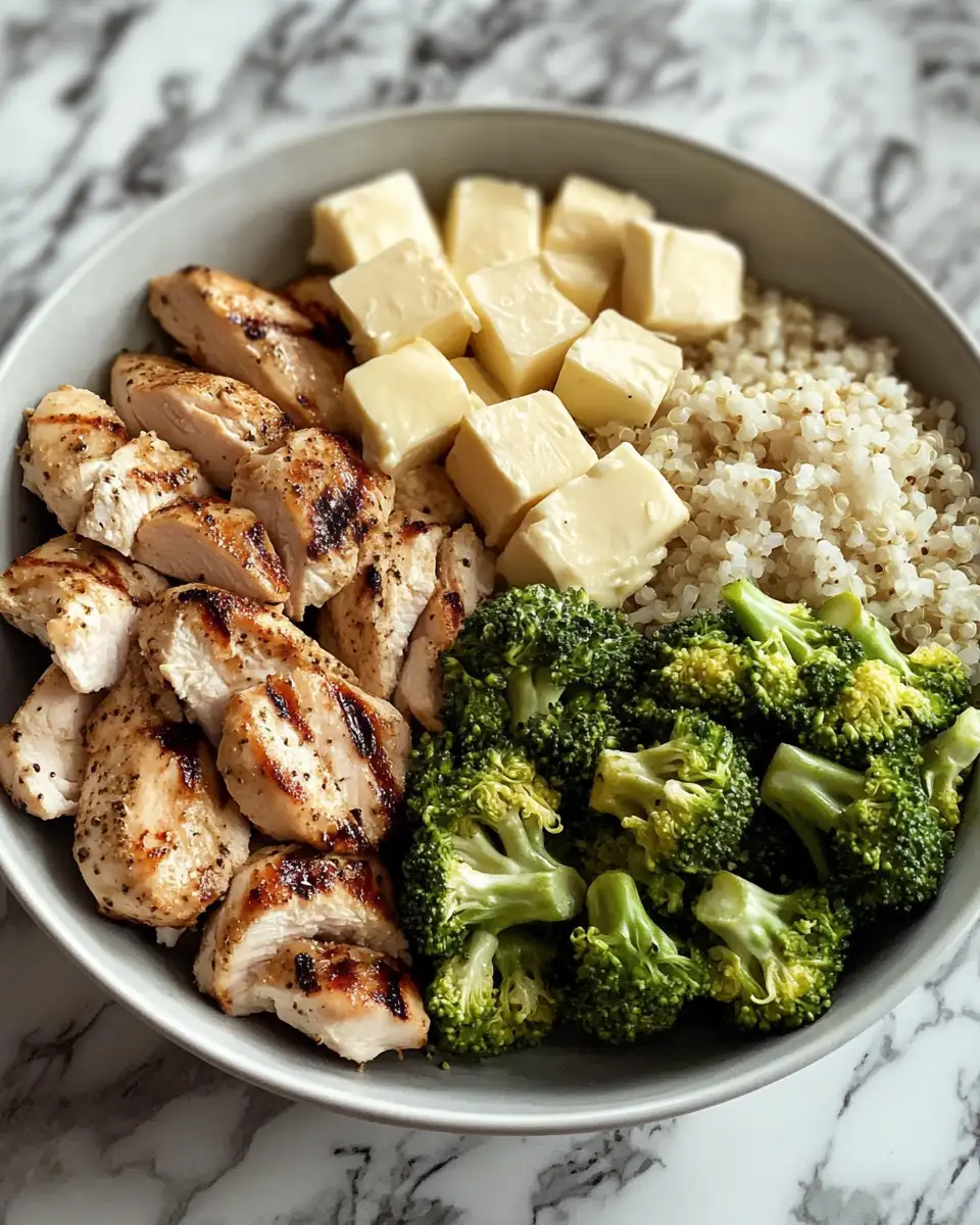 Ingredients for Savor the Flavor: Grilled Chicken and Broccoli Bowls with Creamy Garlic Sauce