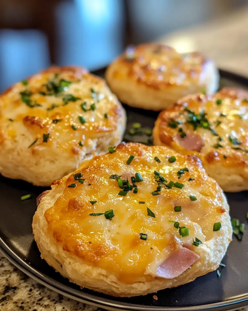 Golden Bites: Irresistible Ham and Cheese Butter Swim Biscuits Recipe 6 Final dish - Golden Bites: Irresistible Ham and Cheese Butter Swim Biscuits Recipe
