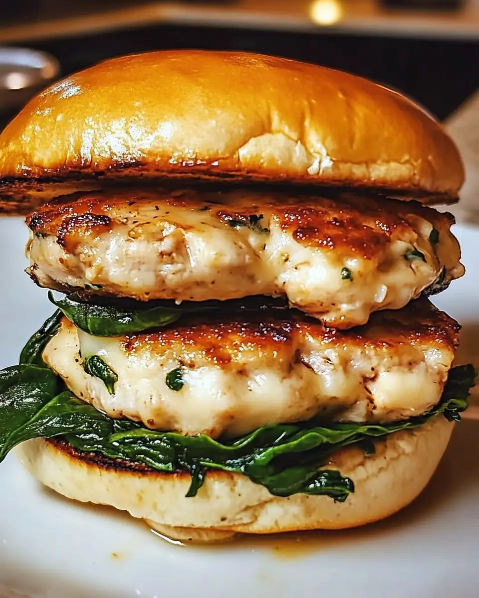 Guilt-Free Indulgence: Healthy White Cheddar Spinach Chicken Burgers - Featured Image