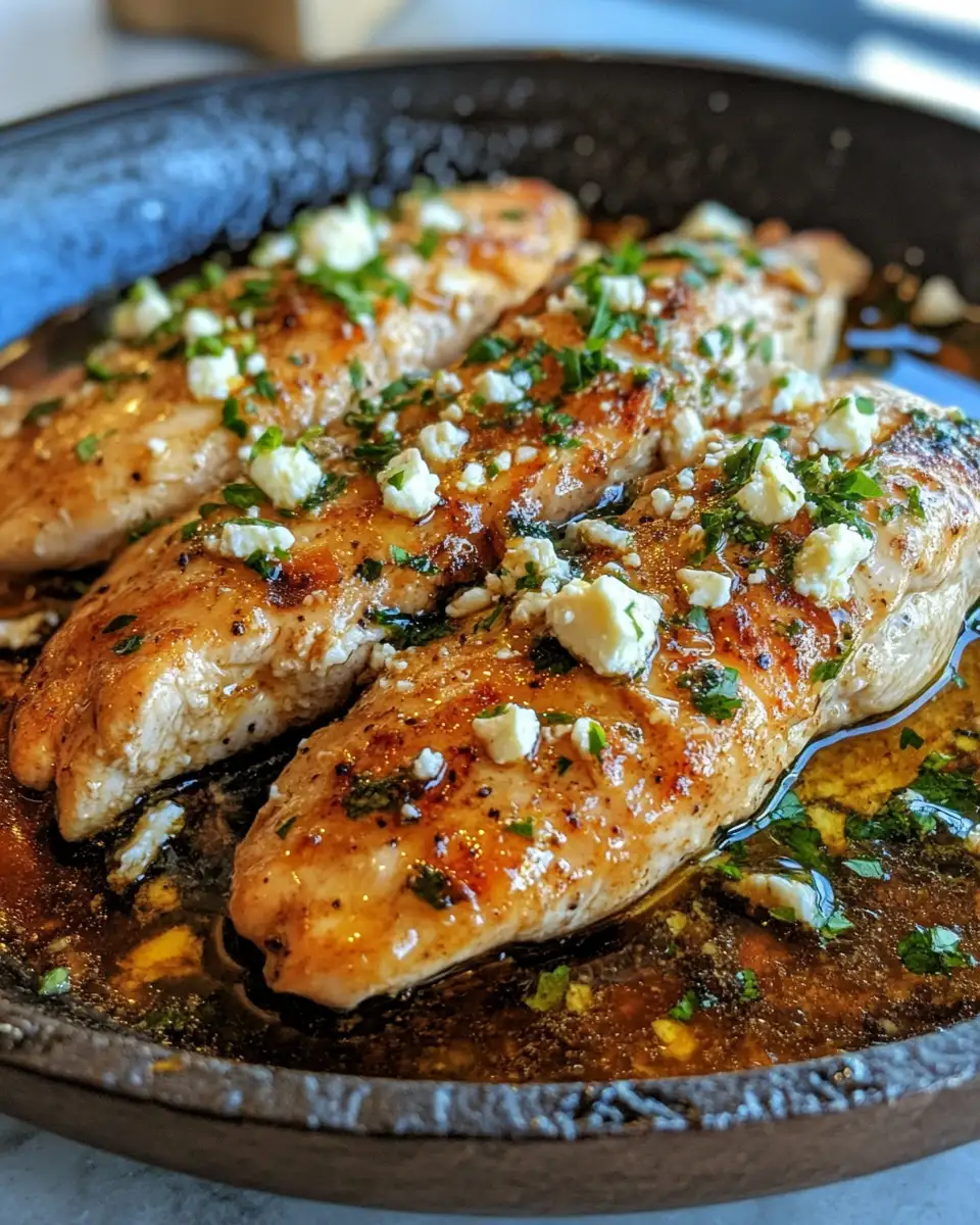 Final dish - Sizzling Sensation: Hot Honey Infused Feta Chicken Bliss