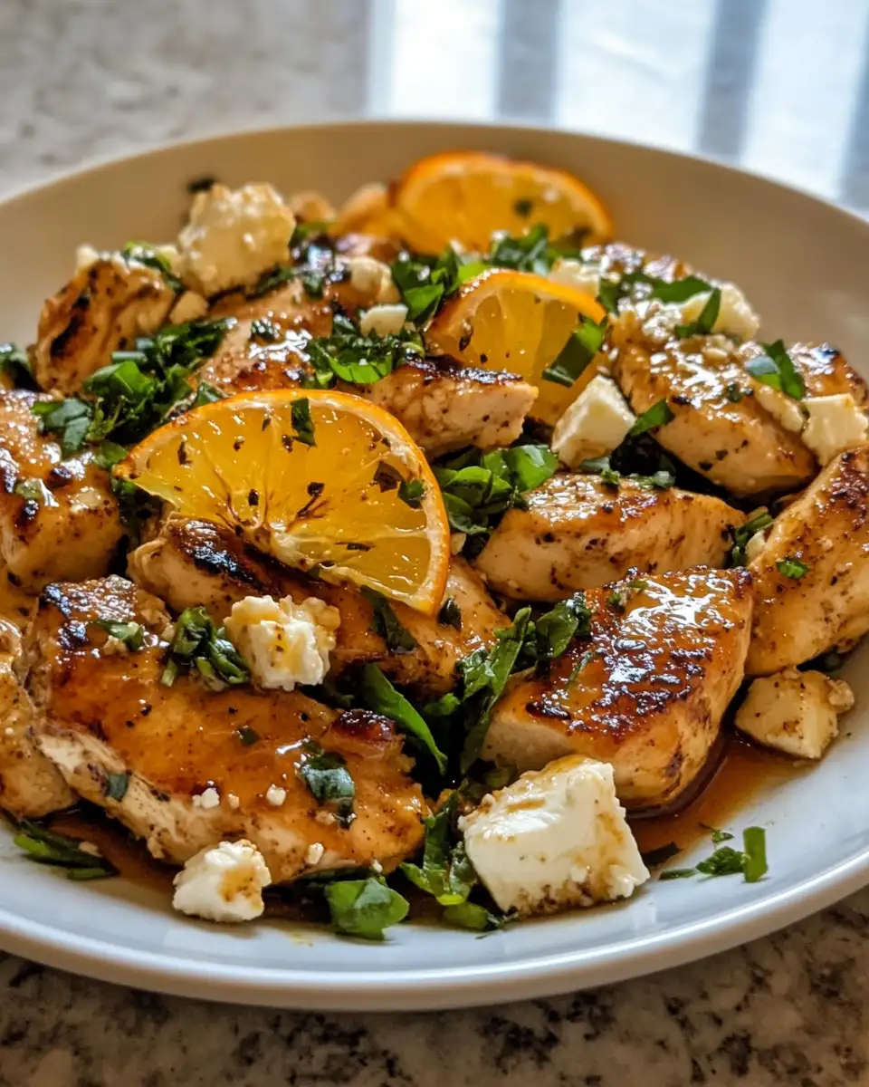 Sizzle and Spice: Hot Honey Infused Feta Chicken Delight 4 Final dish - Sizzle and Spice: Hot Honey Infused Feta Chicken Delight