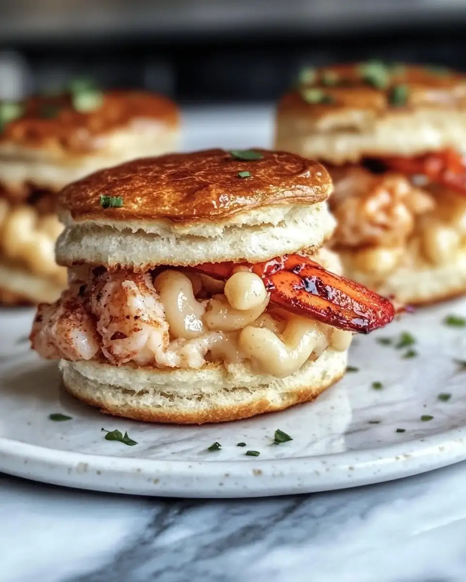 Dive into Decadence: Hot Honey Lobster & Mac Biscuit Sliders - Featured Image
