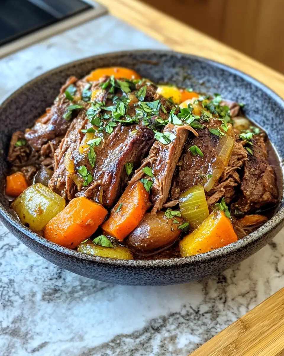 Savory Italian Pot Roast Recipe: A Taste of Italy in Your Kitchen 6 Final dish - Savory Italian Pot Roast Recipe: A Taste of Italy in Your Kitchen
