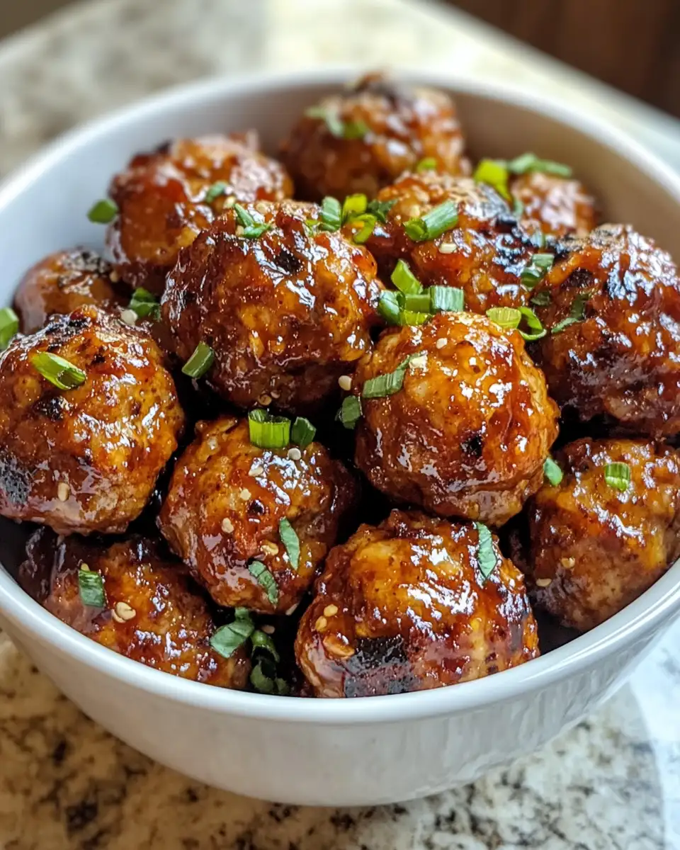 Sizzling Korean BBQ Meatballs with a Kick of Spicy Mayo Dip 6 Final dish - Sizzling Korean BBQ Meatballs with a Kick of Spicy Mayo Dip
