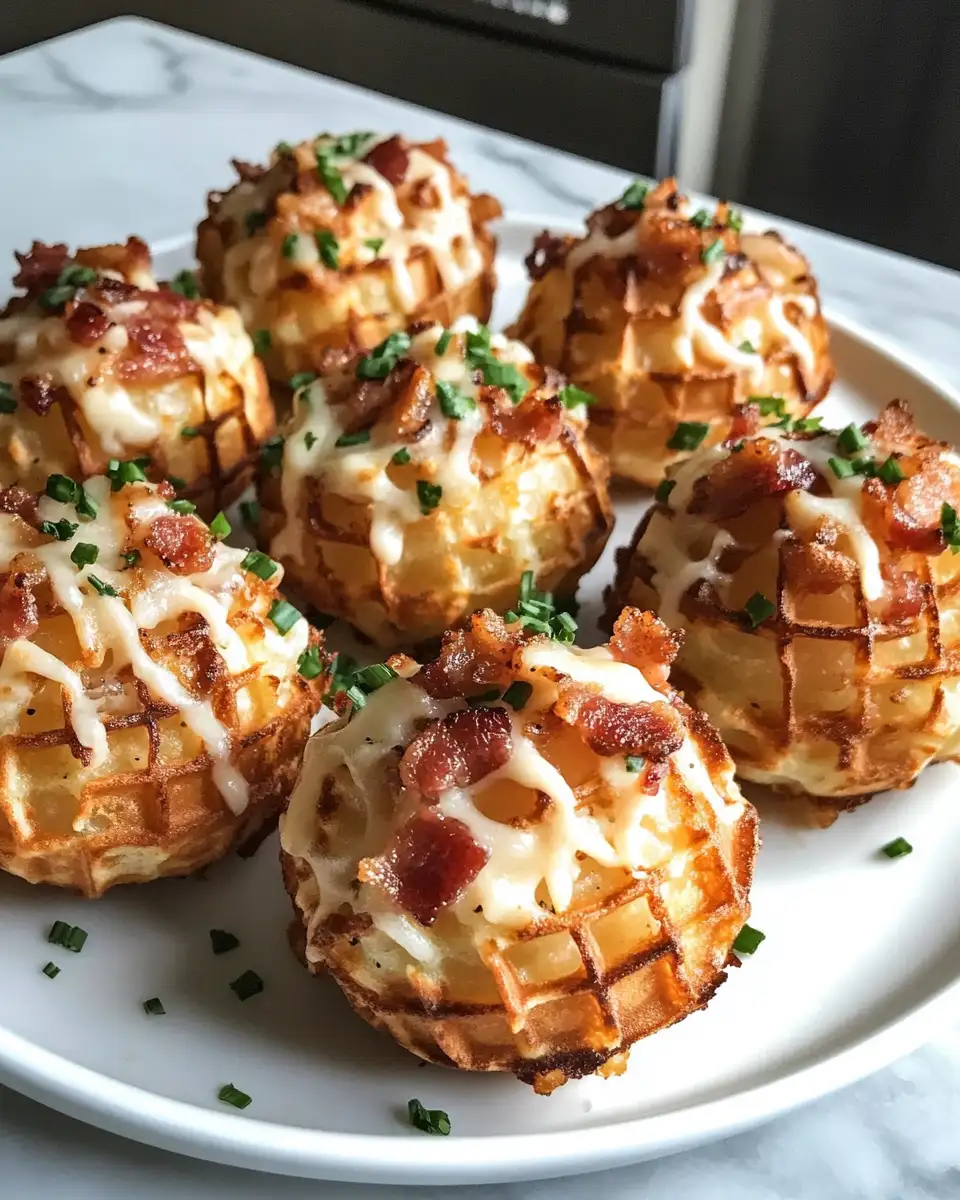 Explode Your Taste Buds with Loaded Bacon Ranch Tater Waffle Bombs - Featured Image