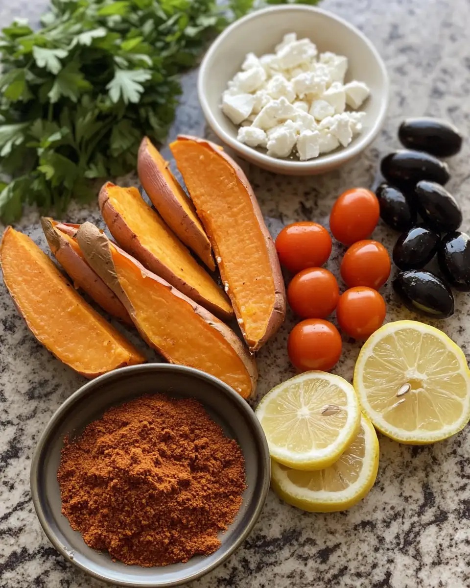 Ingredients for Mediterranean Sweet Potatoes: A Flavorful Twist on a Classic Comfort Food