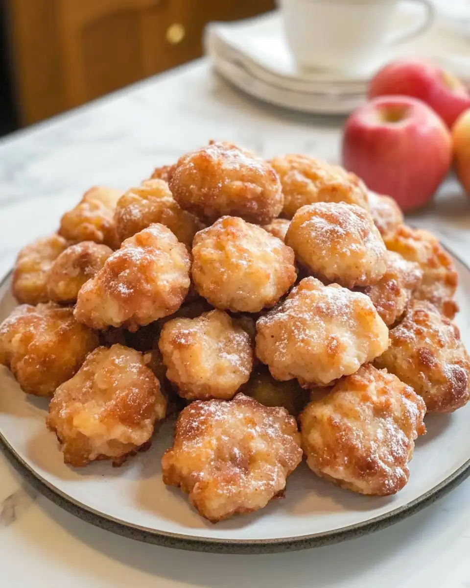 Bite-Sized Bliss: Irresistible Mini Cinnamon Apple Fritters Recipe - Featured Image