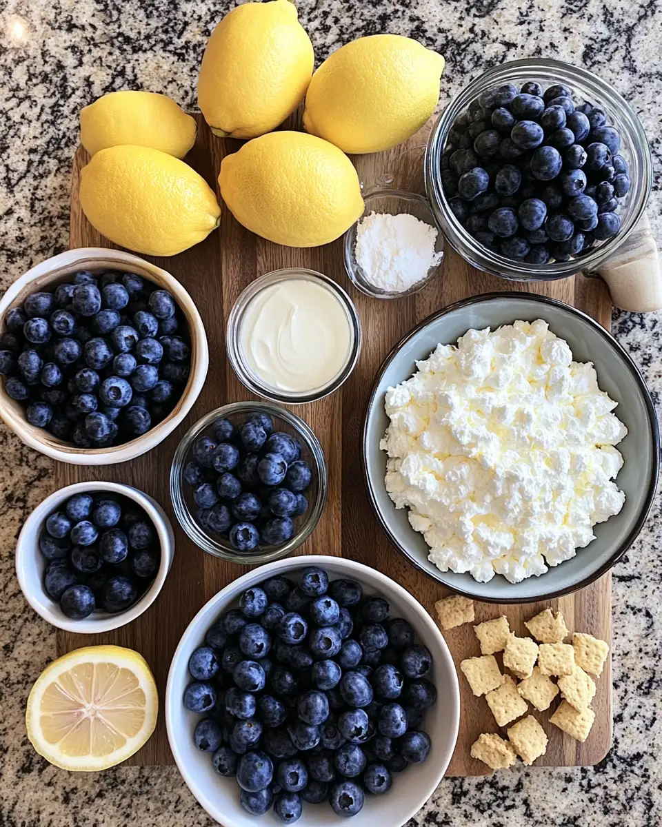Zesty Delight: No-Bake Lemon Dazzling Blueberry Cream Cake 3 Ingredients for Zesty Delight: No-Bake Lemon Dazzling Blueberry Cream Cake
