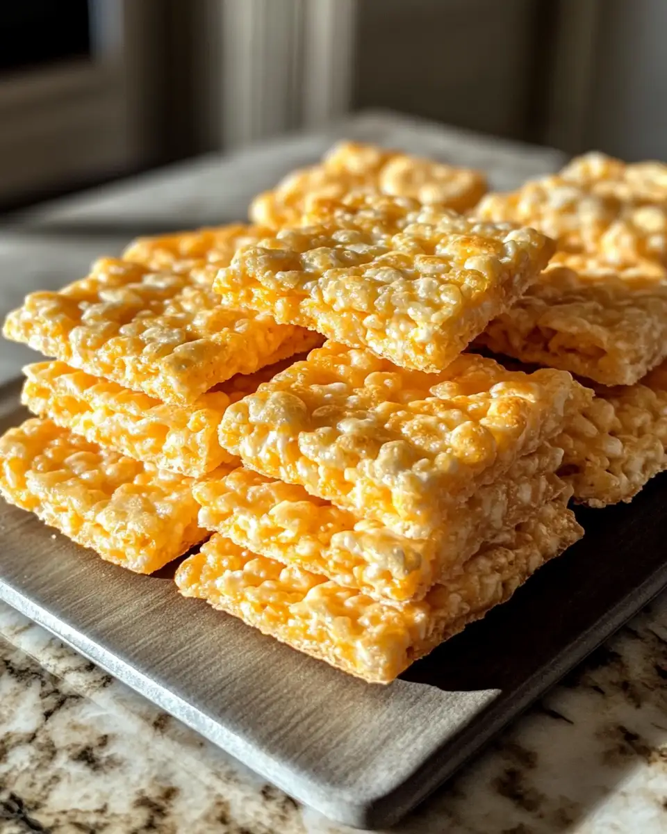 Final dish - Snap, Crackle, and Cheese: Irresistible Rice Krispie Cheddar Crackers