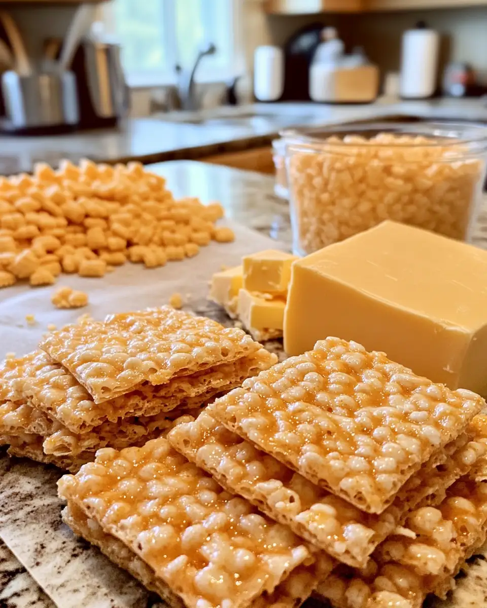 Ingredients for Snap, Crackle, and Cheese: Irresistible Rice Krispie Cheddar Crackers