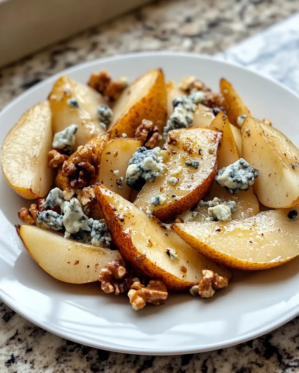Decadent Delights: Roasted Pears with Blue Cheese and Walnuts 6 Final dish - Decadent Delights: Roasted Pears with Blue Cheese and Walnuts