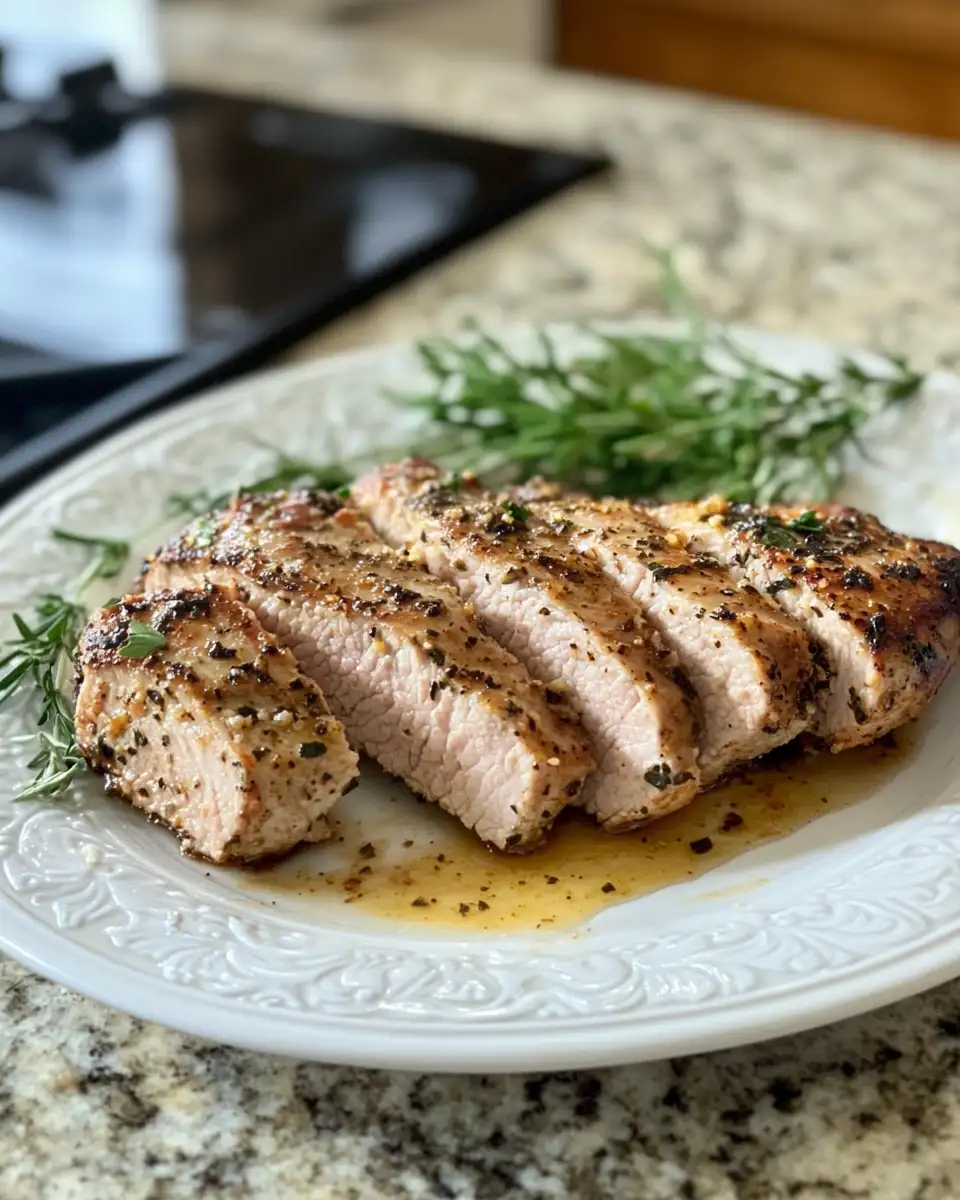 Final dish - Melt-in-Your-Mouth Slow Cooker Honey and Parmesan Pork Tenderloin Delight