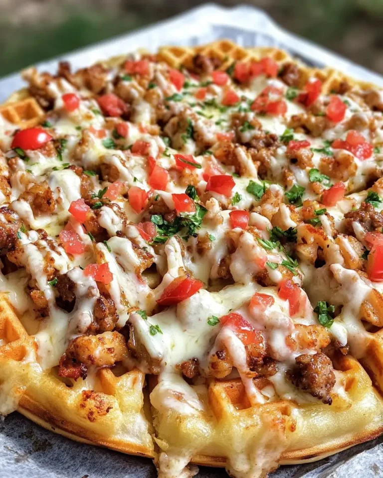 Savor the Bold Flavors of Smothered Cajun Crab & Sausage Waffle Pizza 5 Savor the Bold Flavors of Smothered Cajun Crab & Sausage Waffle Pizza - Featured Image