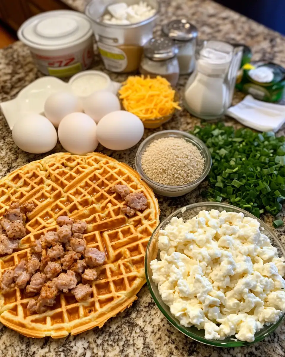 Smothered Cajun Crab & Sausage Waffle Pizza: A Southern Twist on Comfort Food Fusion 4 Ingredients for Smothered Cajun Crab & Sausage Waffle Pizza: A Southern Twist on Comfort Food Fusion