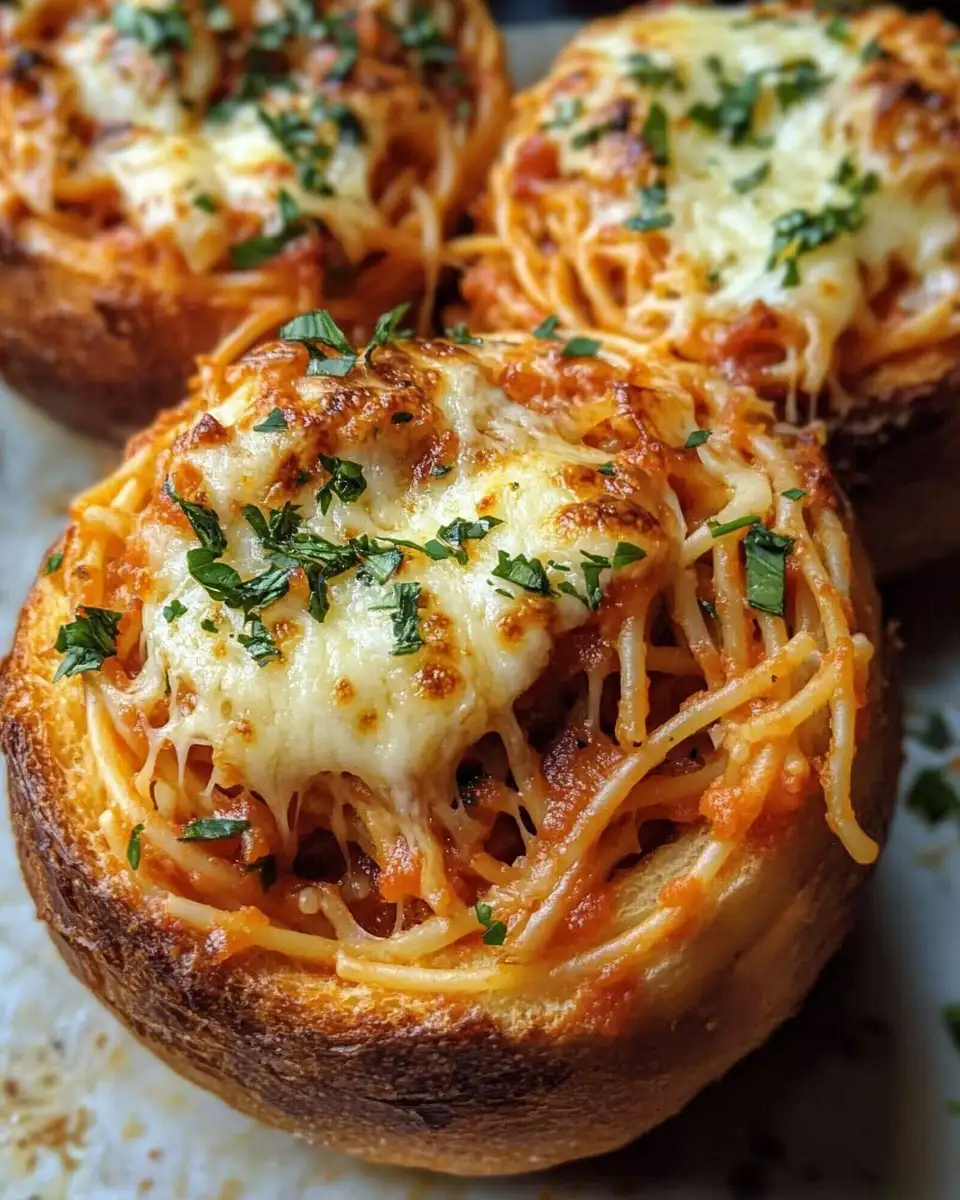 Deliciously Twisted: Spaghetti Garlic Bread Bowls to Wow Your Taste Buds - Featured Image