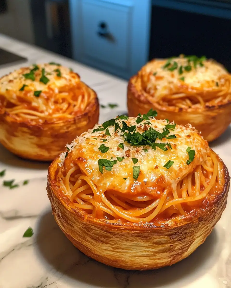 Savor the Flavor: Spaghetti Garlic Bread Bowls That Wow 6 Final dish - Savor the Flavor: Spaghetti Garlic Bread Bowls That Wow