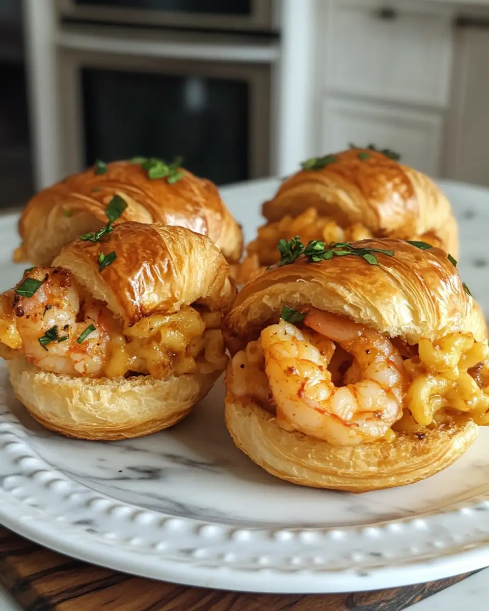 Spice Up Your Brunch with Spicy Shrimp & Garlic Mac Croissant Sandwich Cups - Featured Image
