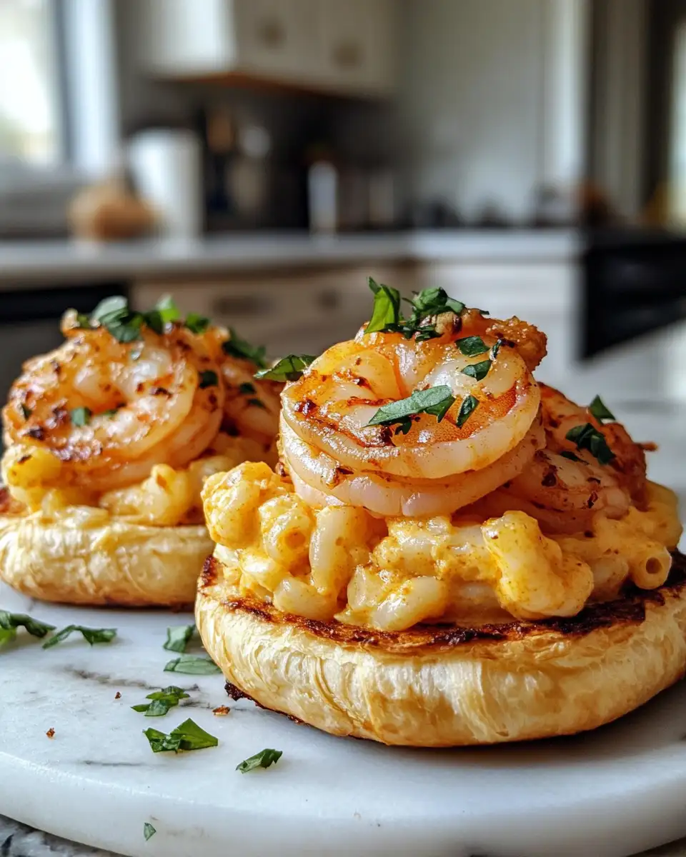 Spice Up Your Brunch with Spicy Shrimp & Garlic Mac Croissant Sandwich Cups 6 Final dish - Spice Up Your Brunch with Spicy Shrimp & Garlic Mac Croissant Sandwich Cups