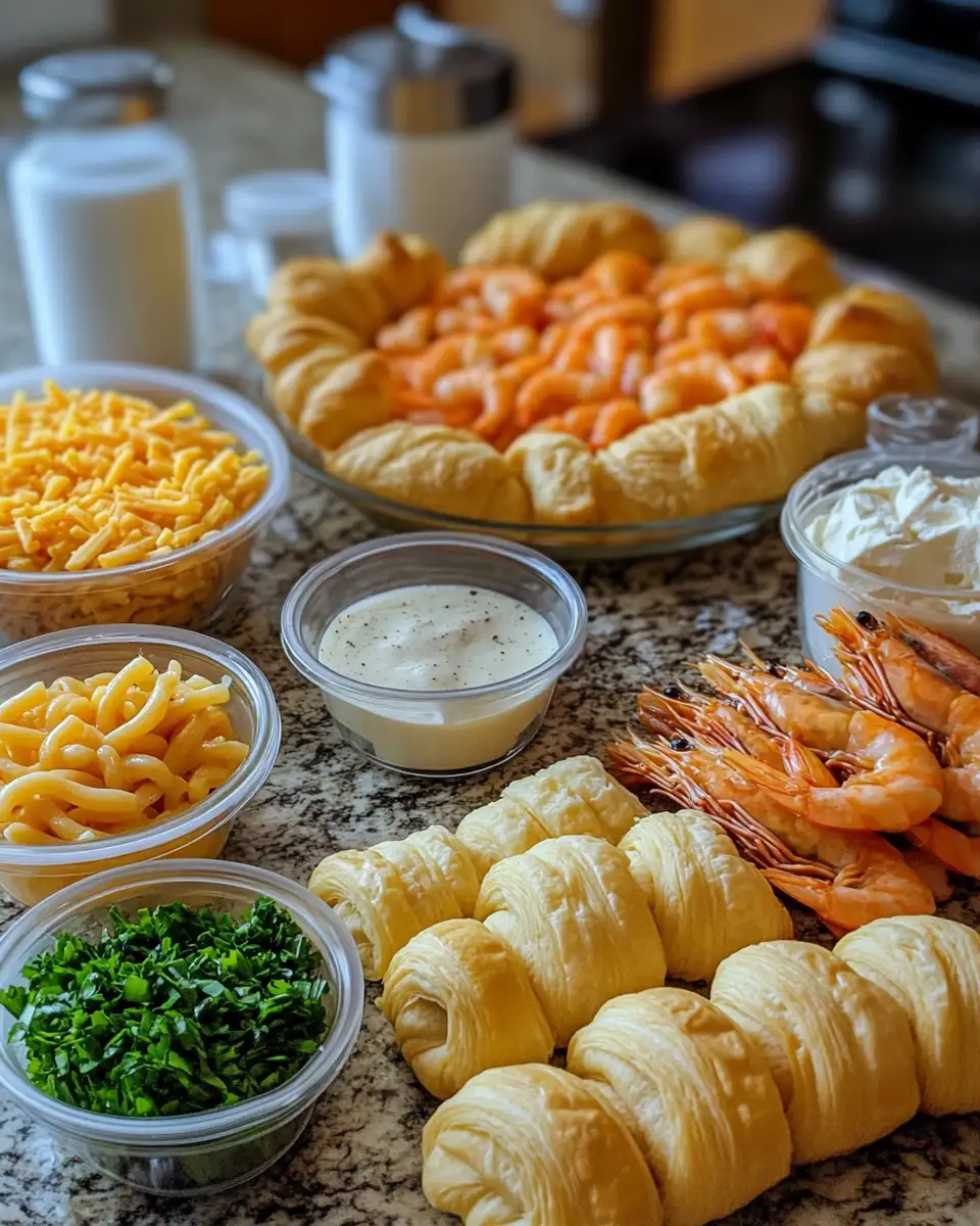 Spice Up Your Brunch with Spicy Shrimp & Garlic Mac Croissant Sandwich Cups 4 Ingredients for Spice Up Your Brunch with Spicy Shrimp & Garlic Mac Croissant Sandwich Cups