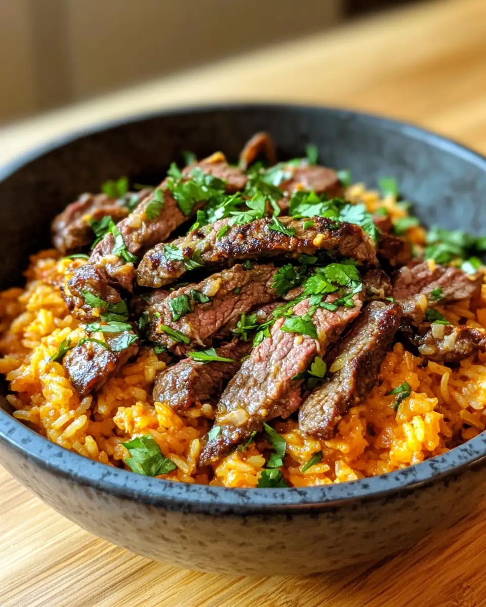 Savor the Ultimate Comfort: Hearty Steak & Queso Rice Extravaganza 6 Final dish - Savor the Ultimate Comfort: Hearty Steak & Queso Rice Extravaganza