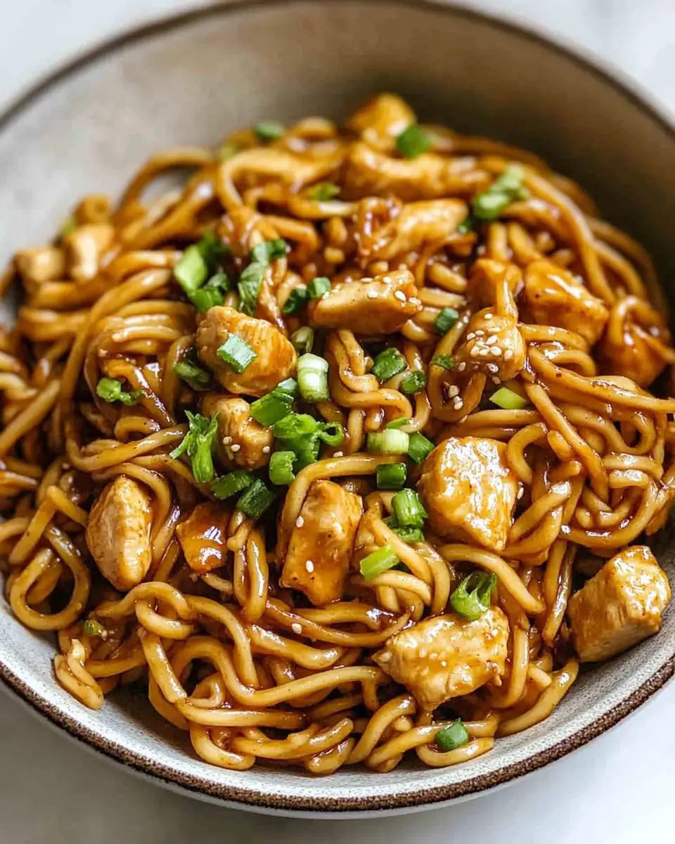Irresistibly Flavorful: Sticky Garlic Chicken Noodles That Wow - Featured Image