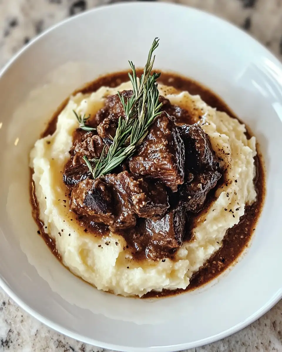 Indulge in Comfort: Tender Short Rib Ragu Over Silky Parmesan Mashed Potatoes 6 Final dish - Indulge in Comfort: Tender Short Rib Ragu Over Silky Parmesan Mashed Potatoes