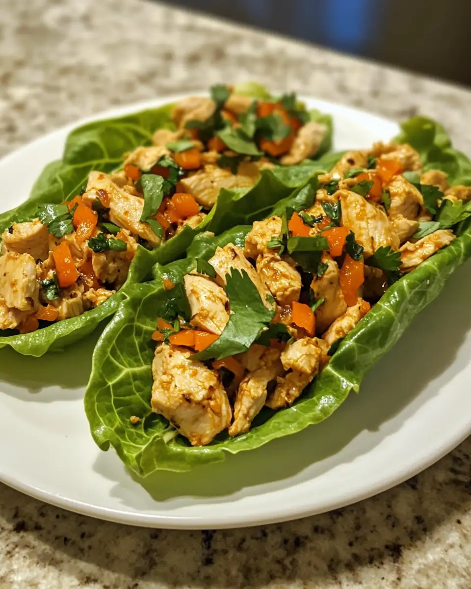 Zesty Thai Chicken Lettuce Wraps: A Flavorful Feast in Every Bite 6 Final dish - Zesty Thai Chicken Lettuce Wraps: A Flavorful Feast in Every Bite