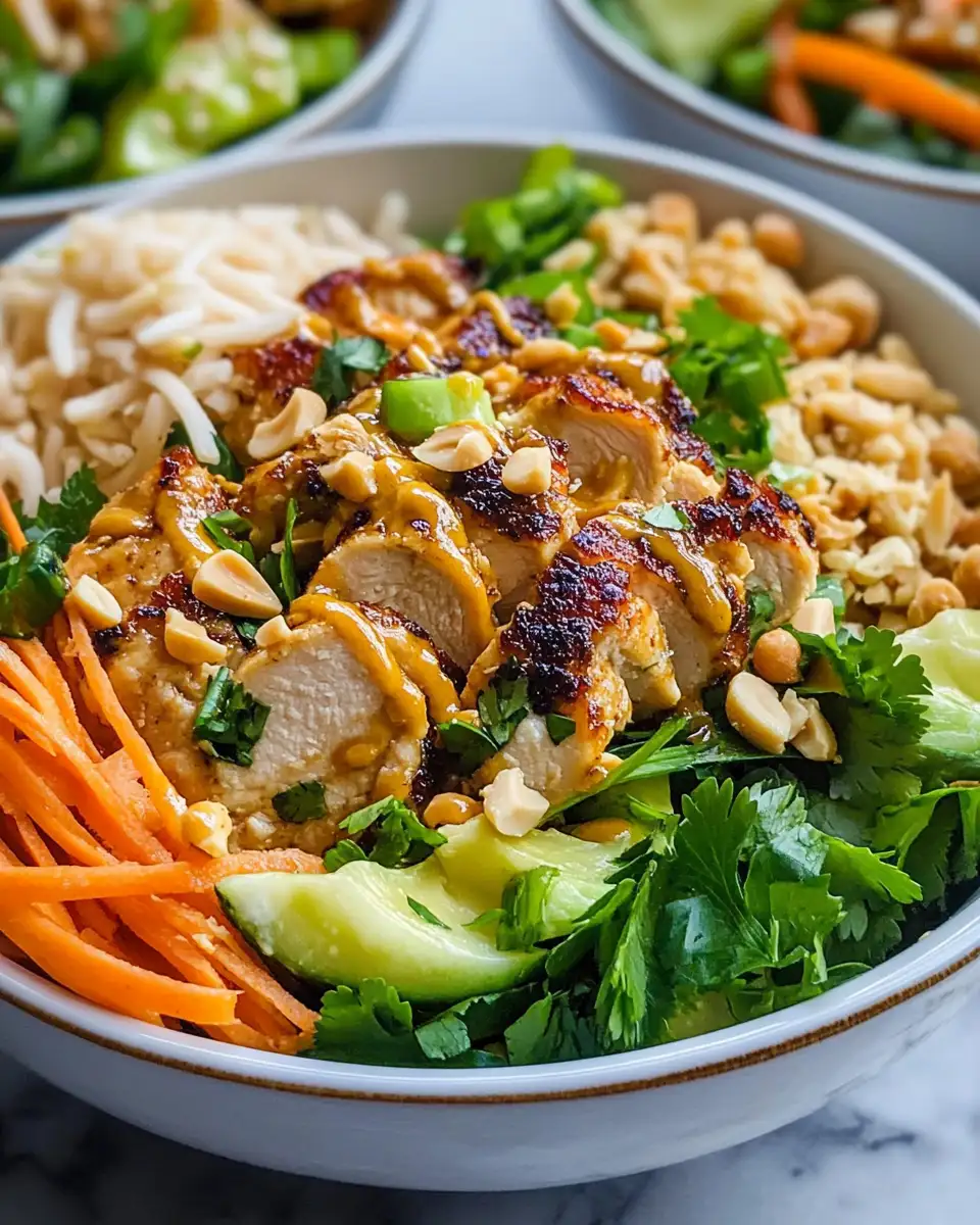 Savor the Flavor: Thai Peanut Chicken Buddha Bowl Bliss - Featured Image
