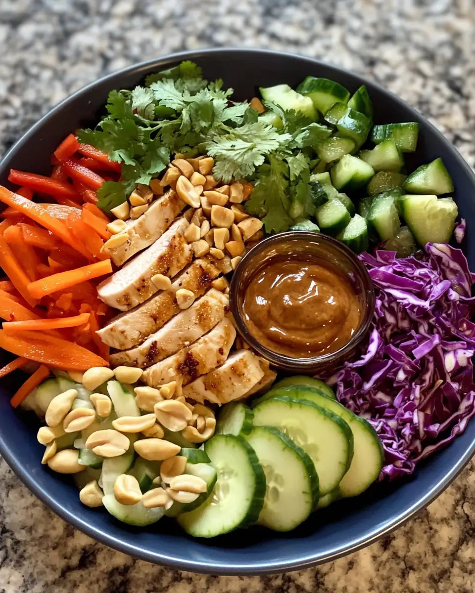 Savor the Flavor: Thai Peanut Chicken Buddha Bowl Bliss 4 Ingredients for Savor the Flavor: Thai Peanut Chicken Buddha Bowl Bliss