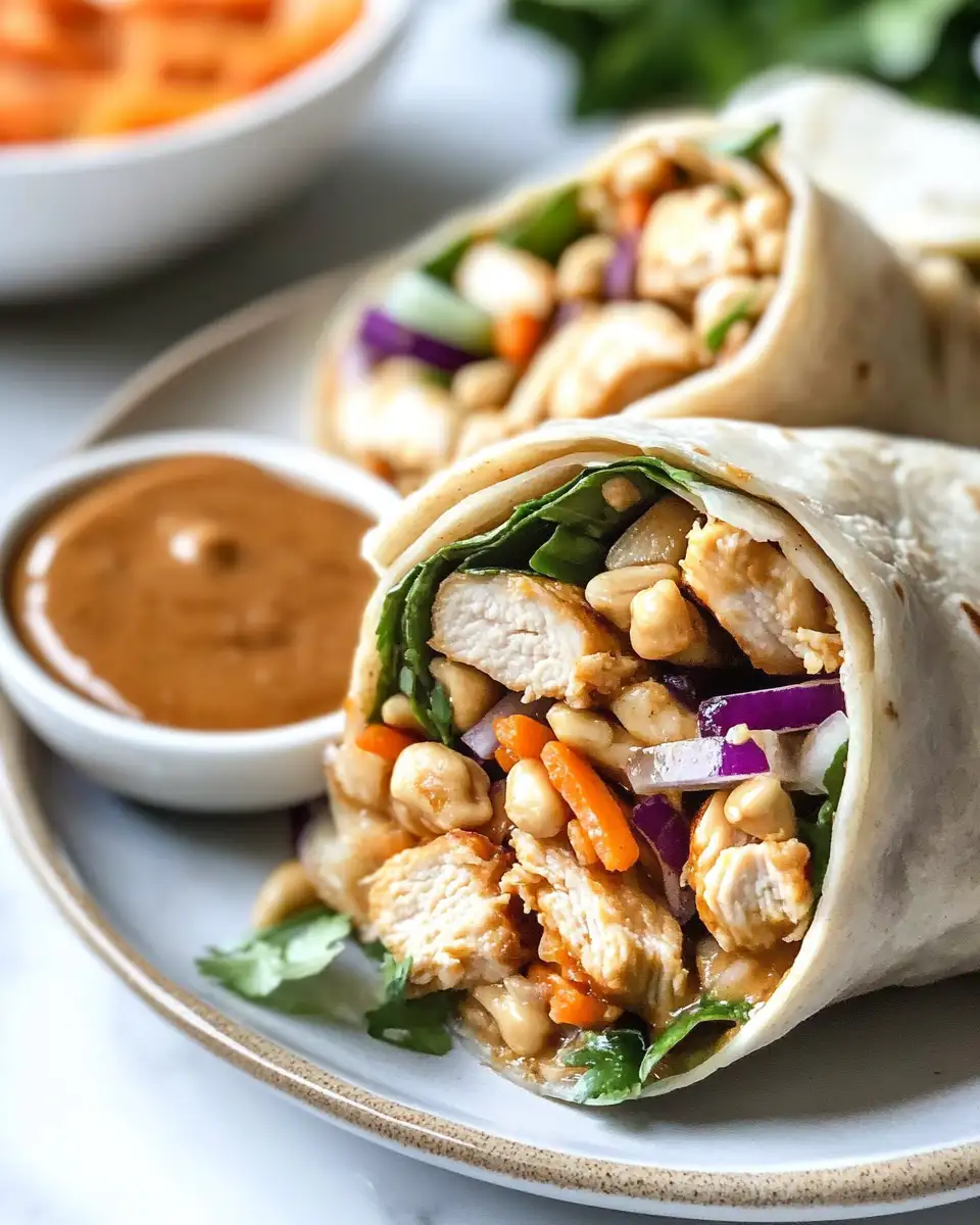 Savor the Spice: Irresistible Thai Peanut Chicken Wraps - Featured Image