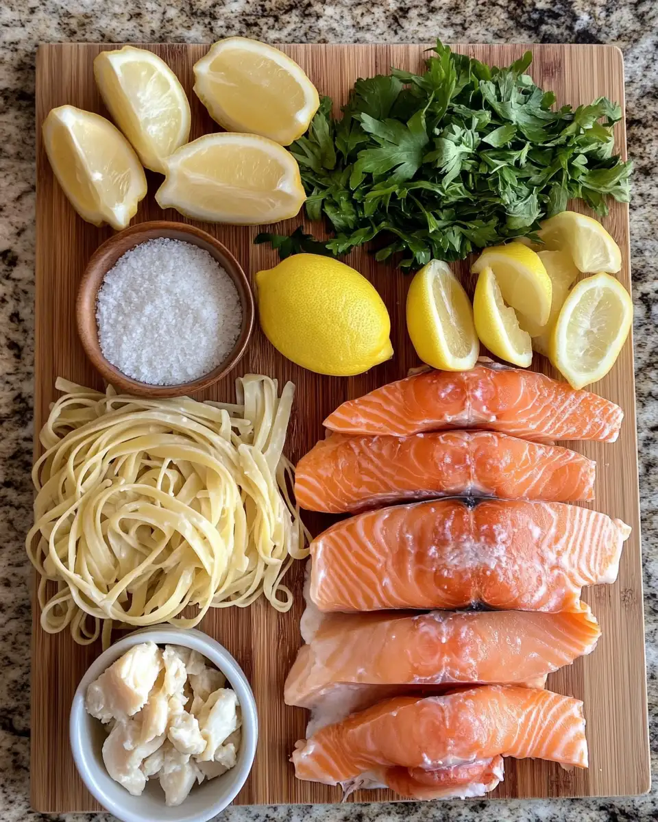 Dive into Flavor: The Ultimate Cajun Lobster Crab and Salmon Alfredo Recipe 3 Ingredients for Dive into Flavor: The Ultimate Cajun Lobster Crab and Salmon Alfredo Recipe