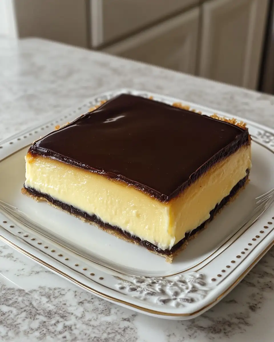 Decadence on a Plate: The Ultimate Boston Cream Pie Recipe 6 Final dish - Decadence on a Plate: The Ultimate Boston Cream Pie Recipe