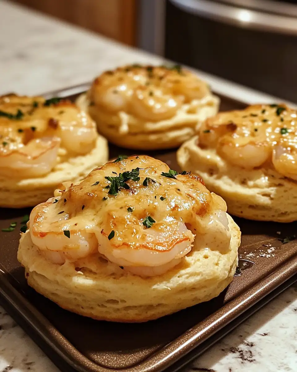 Melt-in-Your-Mouth Triple-Cheese Shrimp Alfredo Biscuit Stackers Extravaganza 6 Final dish - Melt-in-Your-Mouth Triple-Cheese Shrimp Alfredo Biscuit Stackers Extravaganza