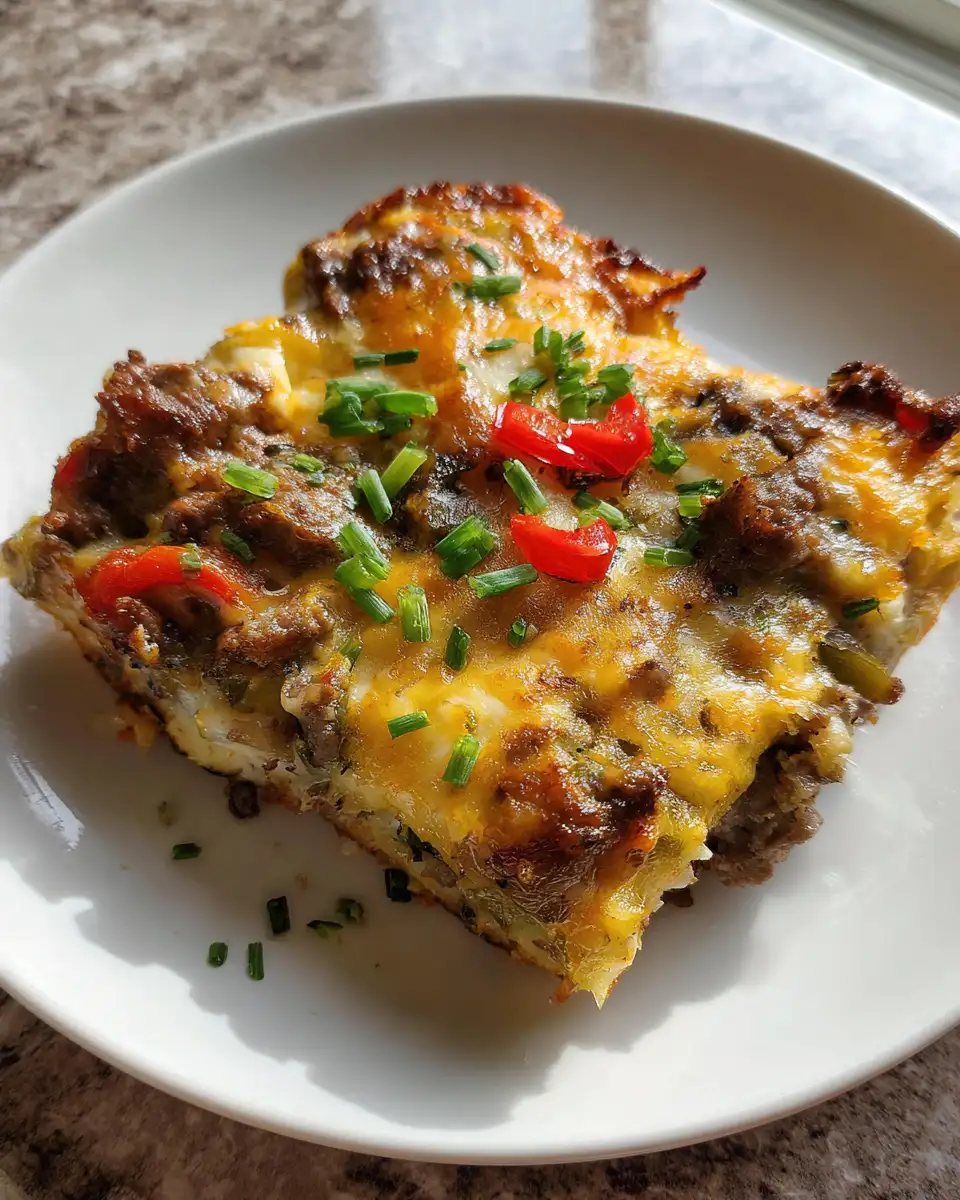Ultimate Cheesy Low Carb Philly Cheesesteak Casserole Delight - Featured Image