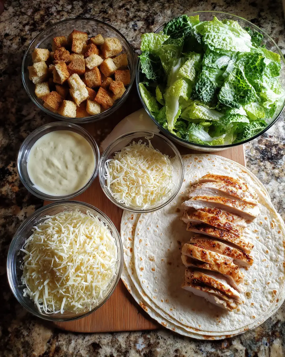 Wrap Yourself in Flavor with the Ultimate Chicken Caesar Delight 4 Ingredients for Wrap Yourself in Flavor with the Ultimate Chicken Caesar Delight