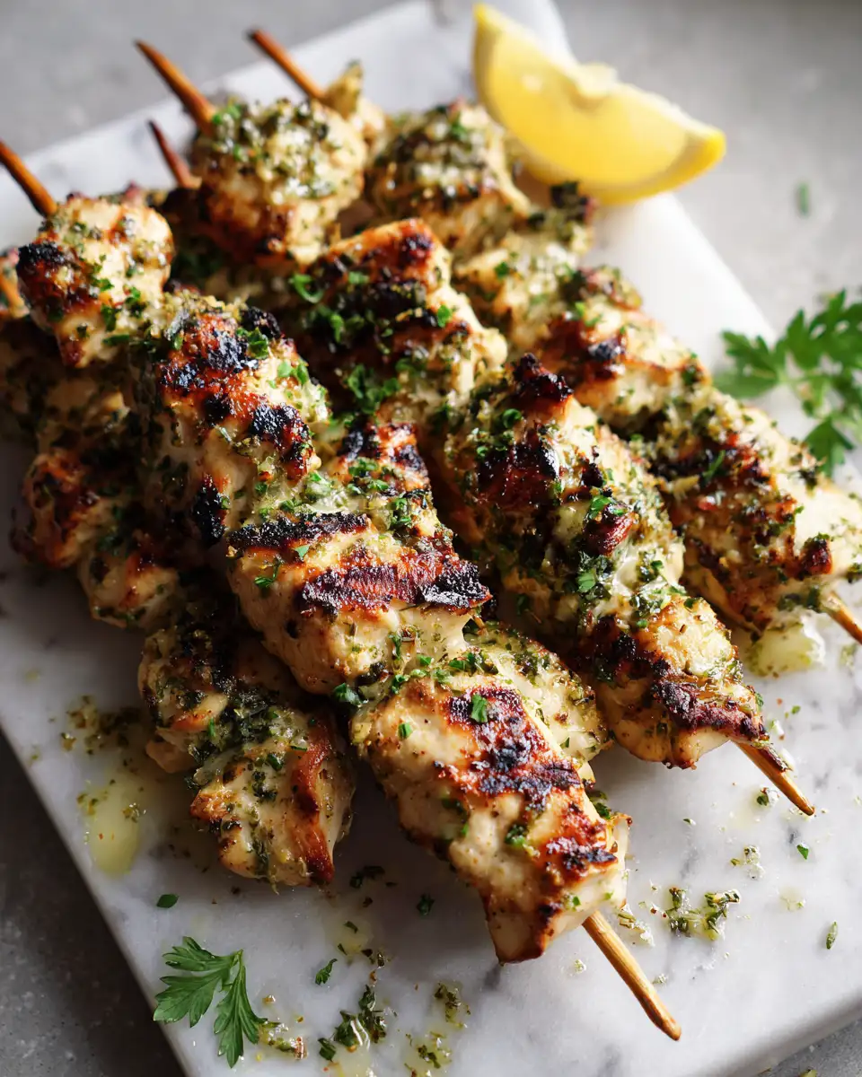 Sizzling Grilled Ranch Garlic Parmesan Chicken Skewers That Wow 6 Final dish - Sizzling Grilled Ranch Garlic Parmesan Chicken Skewers That Wow