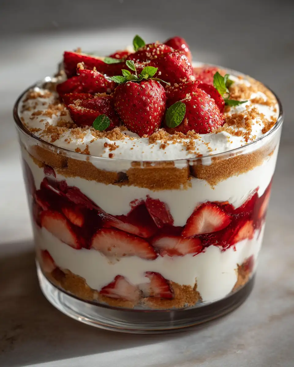 Layers of Love: The Ultimate Strawberry Cheesecake Trifle Experience 6 Final dish - Layers of Love: The Ultimate Strawberry Cheesecake Trifle Experience